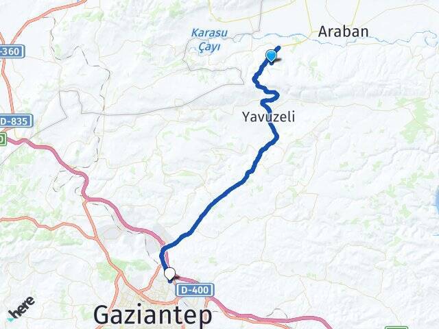 Akbayır Gaziantep Otogarı Arası Kaç Km - Yol Tarifi