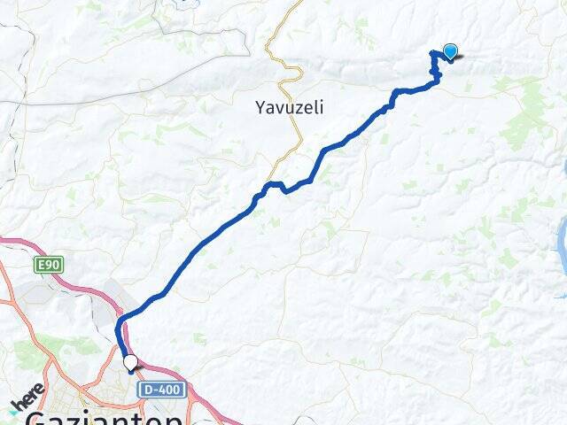 Havuz Gaziantep Otogarı Arası Kaç Km - Yol Tarifi