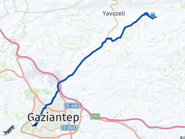 Yukarıyeniköy Gaziantep Üniversitesi Arası Kaç Km - Yol Tarifi