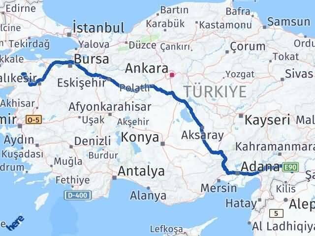 Gaziantep Yenice Çanakkale Arası Kaç Km - Yol Haritası