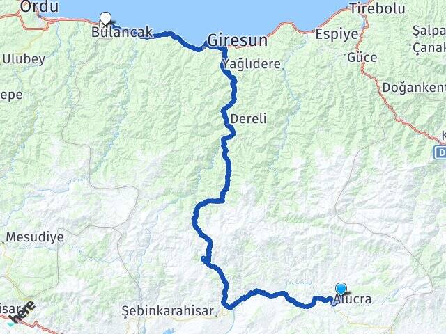 İğdecik Ordu Giresun Havalimanı Arası Kaç Km - Yol Tarifi