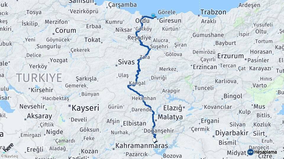 Bulancak Adıyaman Arası Kaç Km - Yol Tarifi