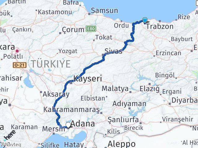 Çanakçı Adana Arası Kaç Km - Yol Tarifi