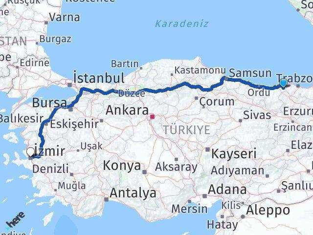 Çanakçı İzmir Arası Kaç Km - Yol Tarifi