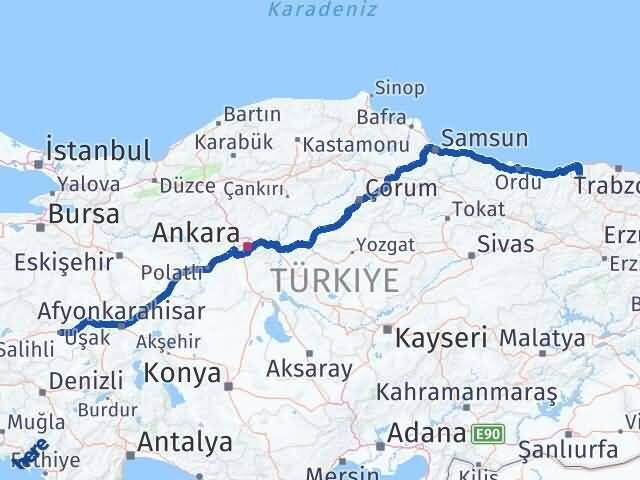 Çanakçı Uşak Arası Kaç Km - Yol Tarifi