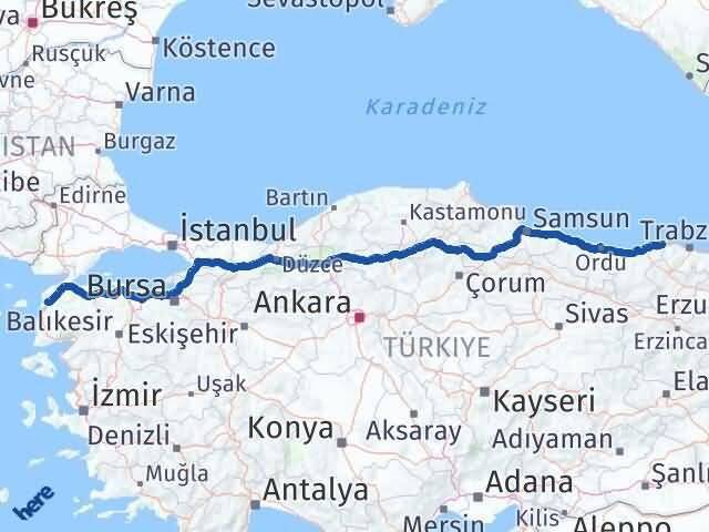 Eynesil Çanakkale Arası Kaç Km - Yol Tarifi