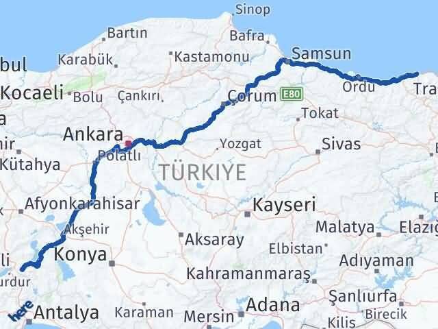 Eynesil Isparta Arası Kaç Km - Yol Tarifi