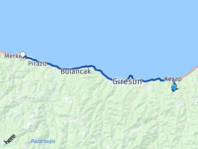 Altınpınar Ordu Giresun Havalimanı Arası Kaç Km - Yol Tarifi