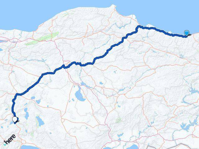 Giresun Keşap Burdur Arası Kaç Km - Yol Haritası