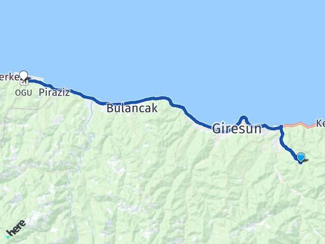 Sarvan Ordu Giresun Havalimanı Arası Kaç Km - Yol Tarifi