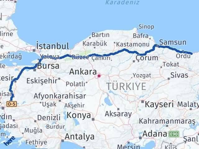Giresun Şehzadeler Arası Kaç Km - Yol Tarifi