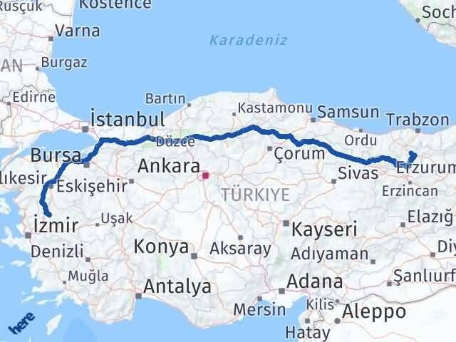 Gümüşhane Akhisar Manisa Arası Kaç Km - Yol Haritası