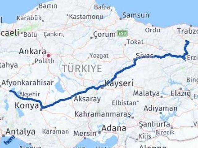 Gümüşhane Çay Afyonkarahisar Arası Kaç Km - Yol Haritası
