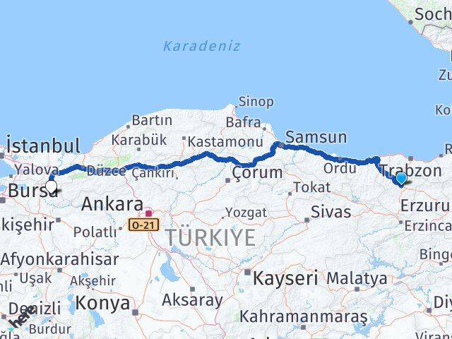 Gümüşhane Gölpazarı Bilecik Arası Kaç Km - Yol Haritası