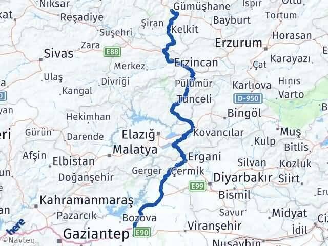 Gümüşhane Haliliye Arası Kaç Km - Yol Tarifi