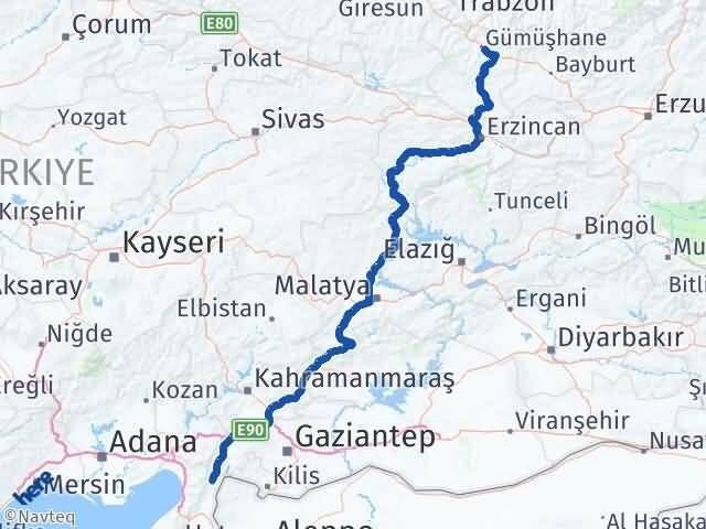 Gümüşhane Hassa Hatay Arası Kaç Km - Yol Haritası