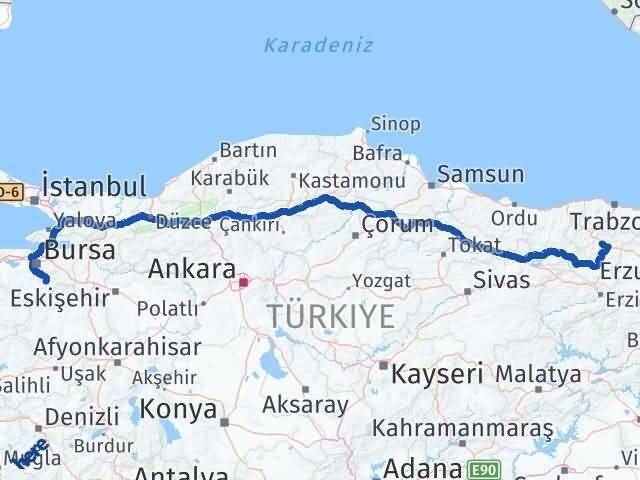 Gümüşhane Keles Bursa Arası Kaç Km - Yol Haritası