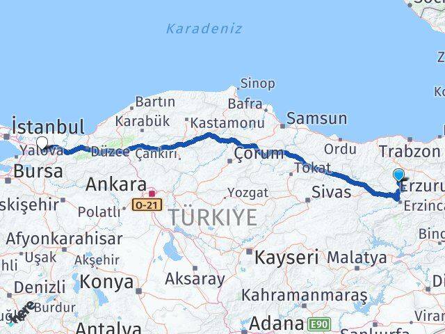 Gümüşhane Kelkit Kocaeli Arası Kaç Km - Yol Haritası