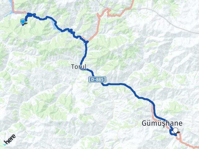 Aşağıkaradere Gümüşhane Üniversitesi Arası Kaç Km - Yol Tarifi