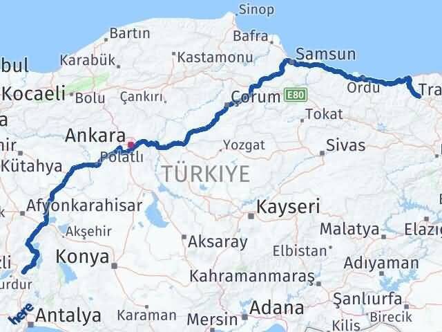 Kürtün Isparta Arası Kaç Km - Yol Tarifi