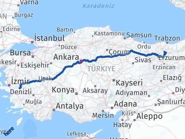 Gümüşhane Ödemiş İzmir Arası Kaç Km - Yol Haritası