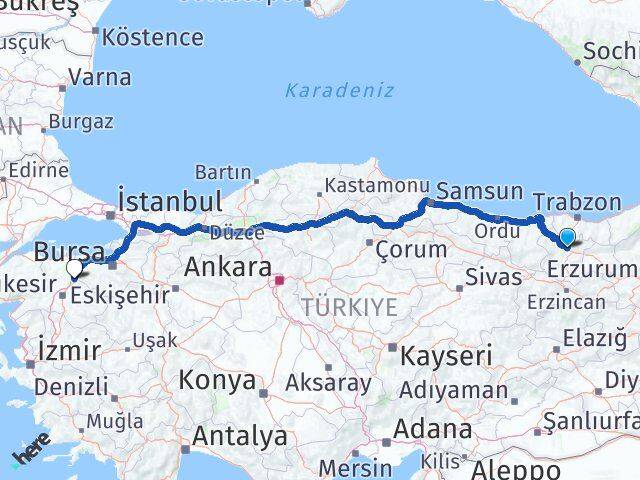 Gümüşhane Susurluk Balıkesir Arası Kaç Km - Yol Haritası