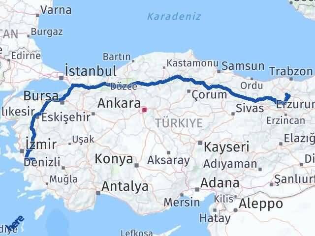 Gümüşhane Tire İzmir Arası Kaç Km - Yol Haritası