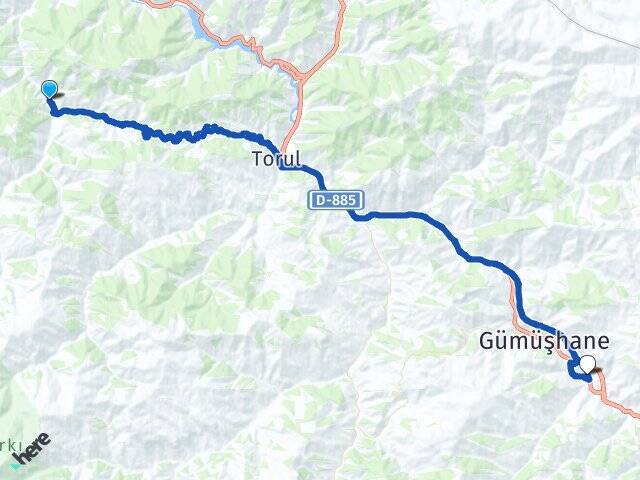 Demirkapı Gümüşhane Üniversitesi Arası Kaç Km - Yol Tarifi