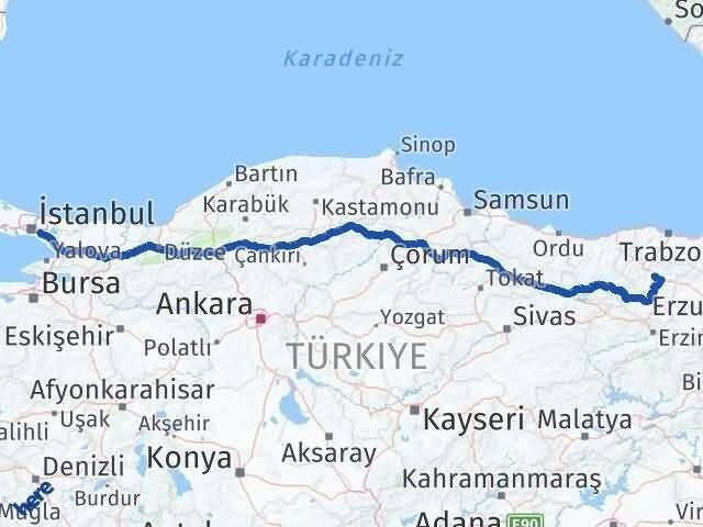 Gümüşhane Ümraniye İstanbul Arası Kaç Km - Yol Haritası