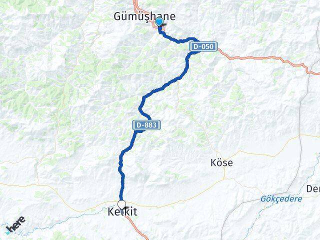 Gümüşhane Üniversitesi Kelkit Arası Kaç Km - Yol Tarifi