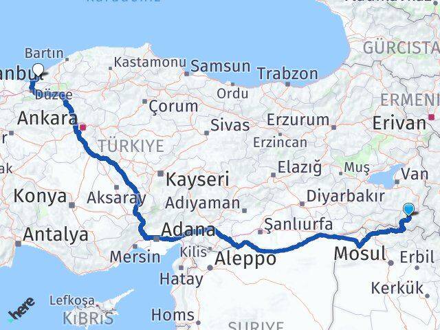 Hakkari Alaplı Zonguldak Arası Kaç Km - Yol Haritası