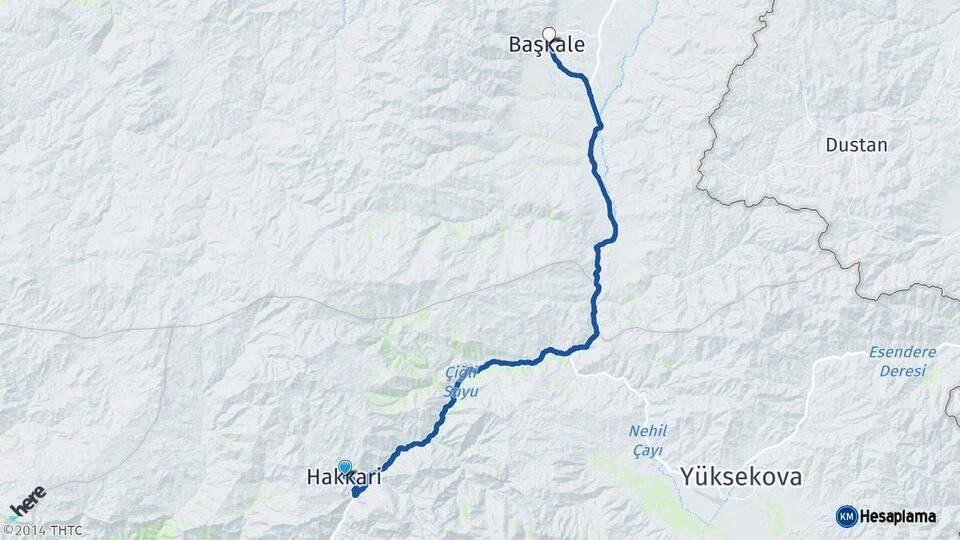 Hakkari Başkale Van Arası Kaç Km - Yol Haritası