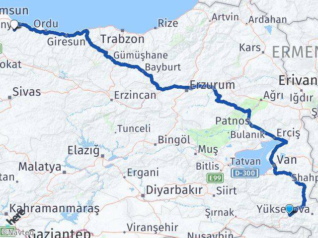 Hakkari Çaybaşı Arası Kaç Km - Yol Tarifi