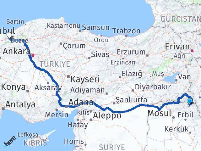 Hakkari Derecik Düzce Arası Kaç Km - Yol Haritası