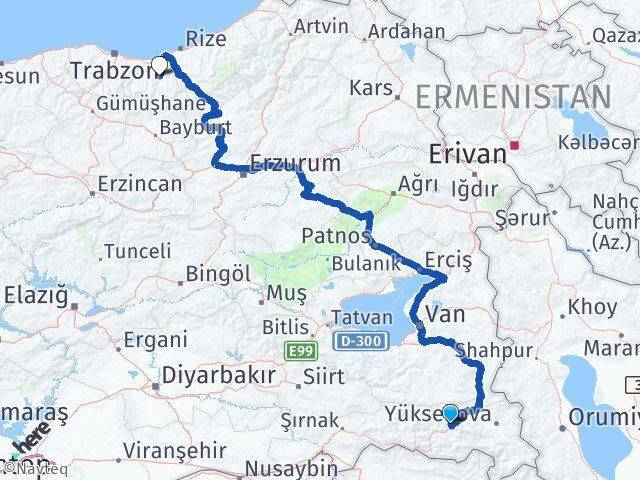 Hakkari Dernekpazarı Arası Kaç Km - Yol Tarifi