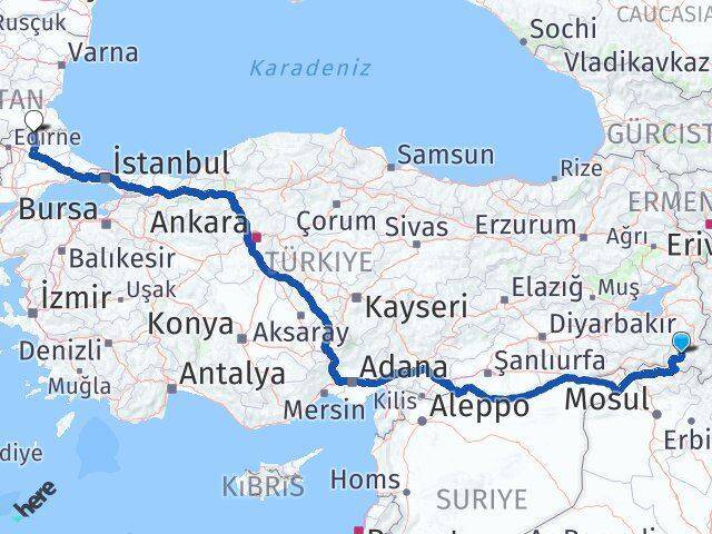 Hakkari Kofçaz Arası Kaç Km - Yol Tarifi