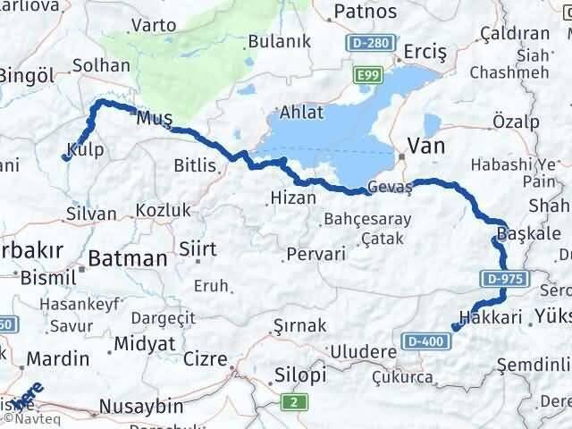 Hakkari Kulp Diyarbakır Arası Kaç Km - Yol Haritası