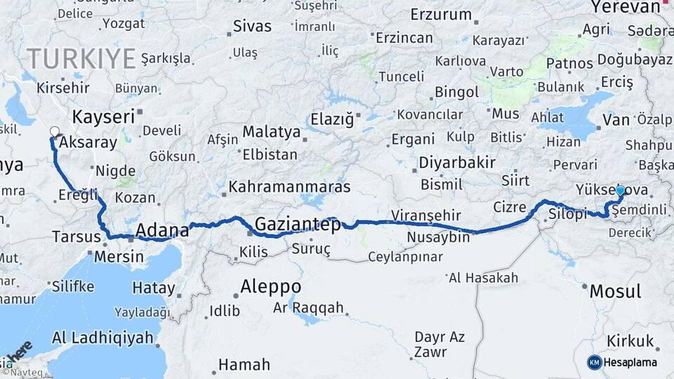 Hakkari Otluca Arası Kaç Km - Yol Haritası