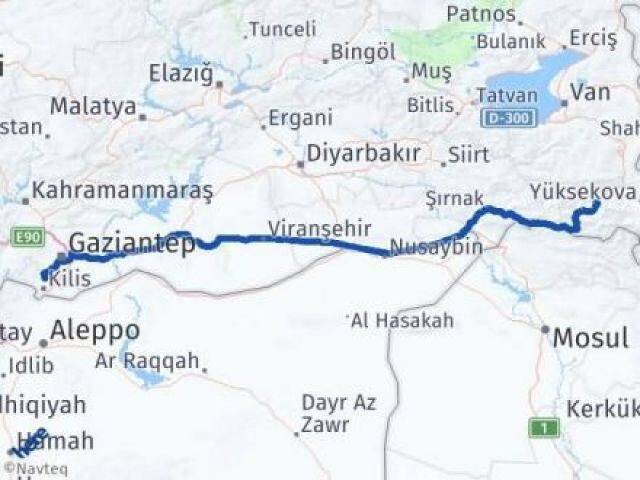 Hakkari Polateli Kilis Arası Kaç Km - Yol Haritası