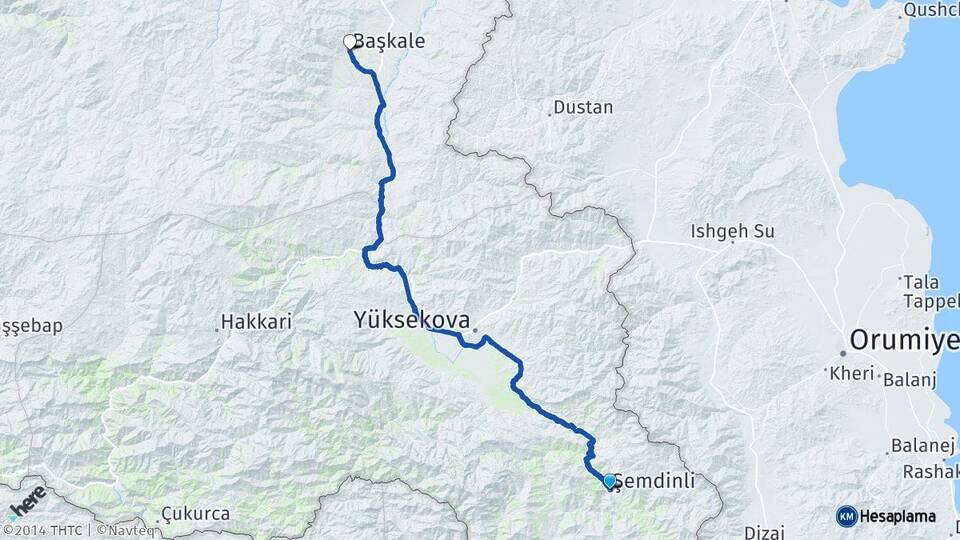 Hakkari Şemdinli Başkale Van Arası Kaç Km - Yol Haritası