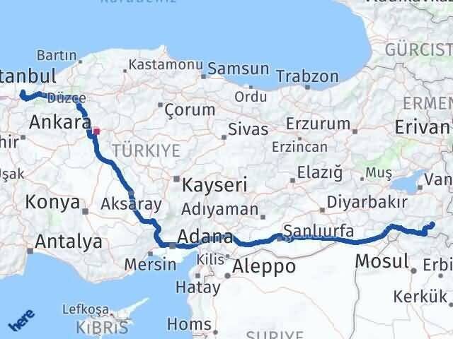 Hakkari Söğütlü Sakarya Arası Kaç Km - Yol Haritası