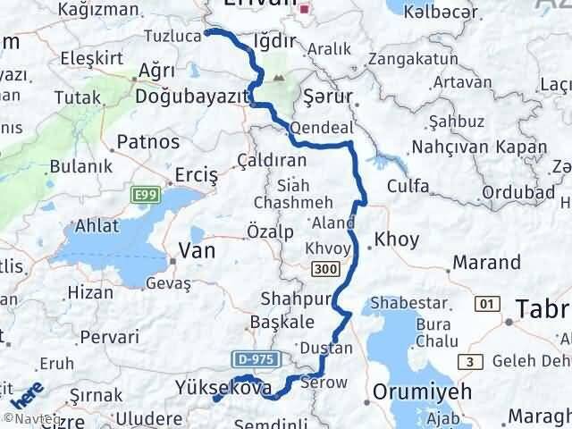 Hakkari Tuzluca Iğdır Arası Kaç Km - Yol Haritası