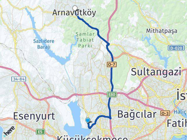 Halkalı Tren Garı Arnavutköy Arası Kaç Km - Yol Tarifi