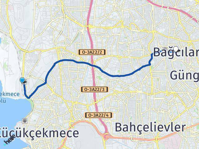 Halkalı Tren Garı Bağcılar Arası Kaç Km - Yol Tarifi