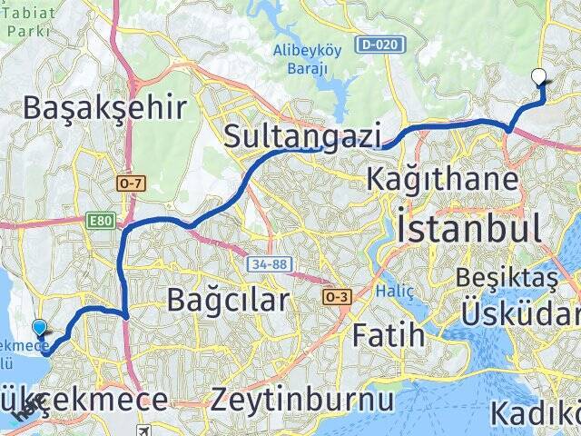 Halkalı Tren Garı Maslak Arası Kaç Km - Yol Tarifi