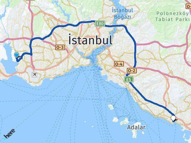 Halkalı Tren Garı Pendik Arası Kaç Km - Yol Tarifi
