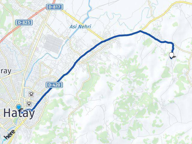 Hatay Açıkdere Antakya Arası Kaç Km - Yol Haritası