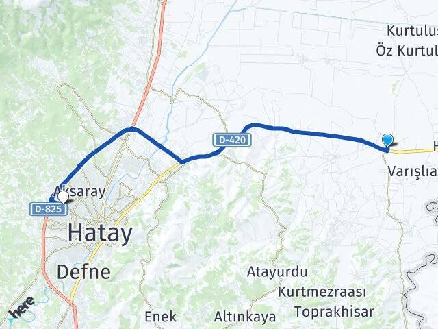 Demirköprü Antakya Otogarı Arası Kaç Km - Yol Tarifi