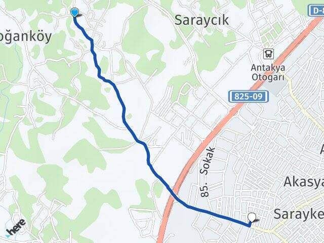 Günyazı Antakya Otogarı Arası Kaç Km - Yol Tarifi