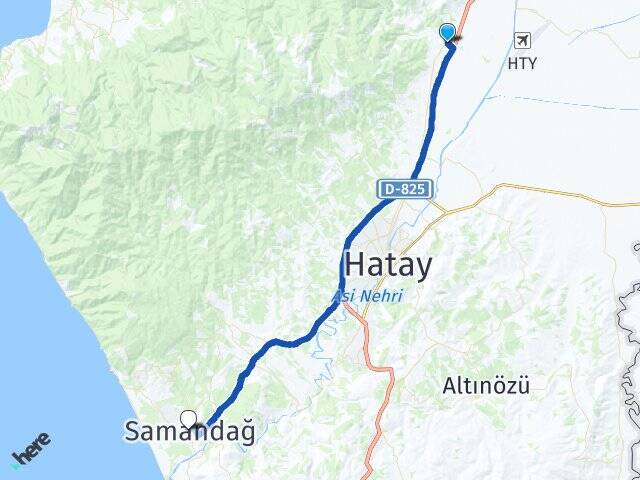 Serinyol Samandağ Arası Kaç Km - Yol Tarifi